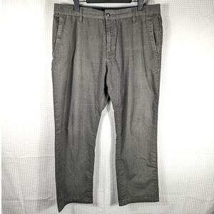 Volcom Corpo Class Pants 35x29 Gray Chino Trousers Men Casual Skate Style